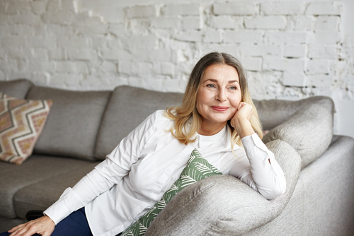 Woman on couch