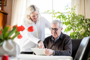 Couple at table