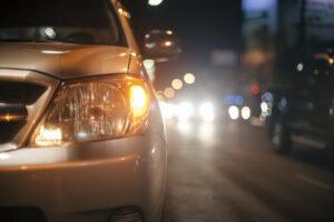 Headlight at night